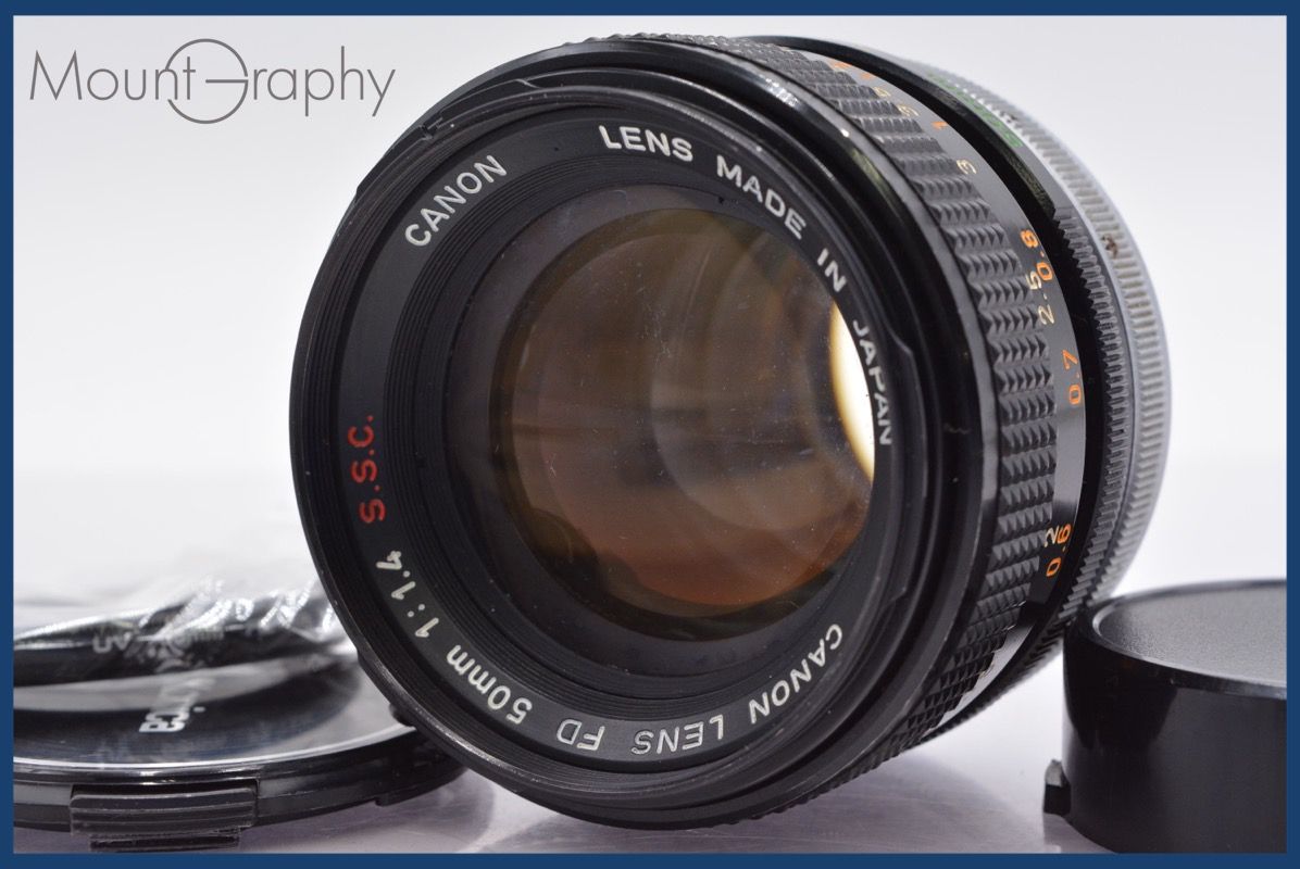 ★美品★キャノン CANON NEW FD 50mm F1.4 ★前後キャップ★ ☆極上美品☆ キヤノン Canon NEW FD 50mm F1.4 前キャップ