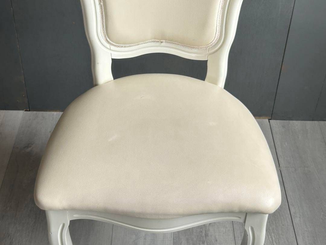 ① イタリア ヨーロピアン ヨーロッパ 猫脚 シンプル ホワイトチェア nz