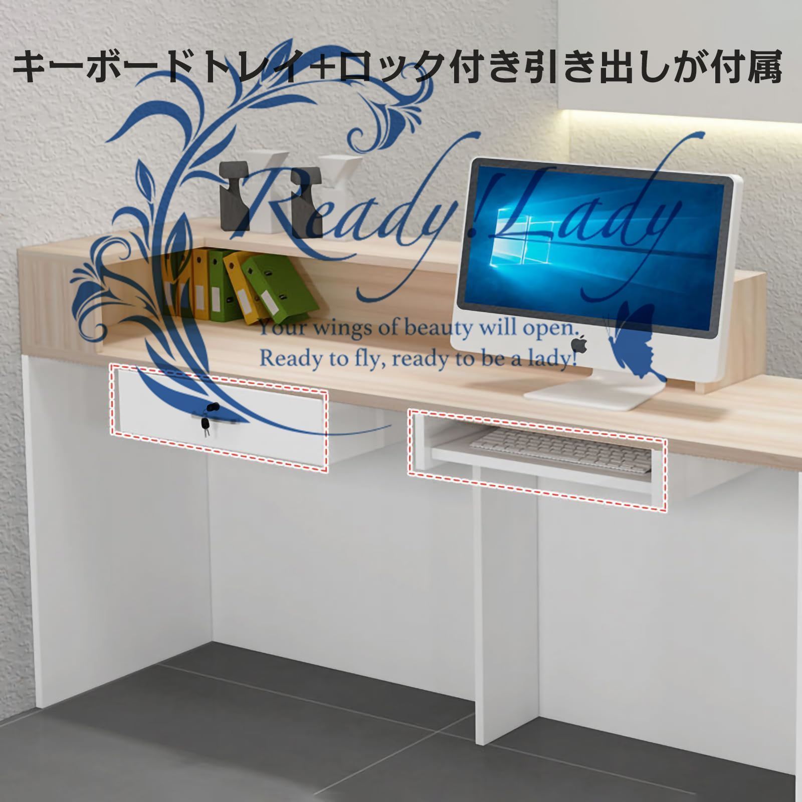 新品☆レジカウンター 受付カウンターデスク 小型受付　おしゃれテーブル送料無料 Amazon.co.jp: カウンターテー受付 バー木製受付カウンター鍵付き