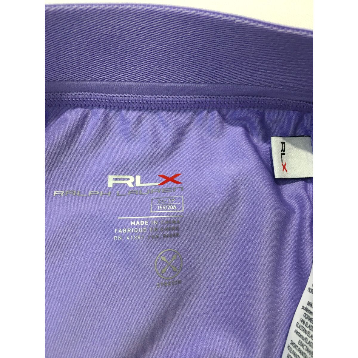 coco 中古 アールエルエックス ラルフローレン RLX RALPH LAUREN レディース スカート XS 紫 薄手 一体型インナーパンツ付 小さい 中古 レディース アールエルエックス ラルフローレン RLX RALPH