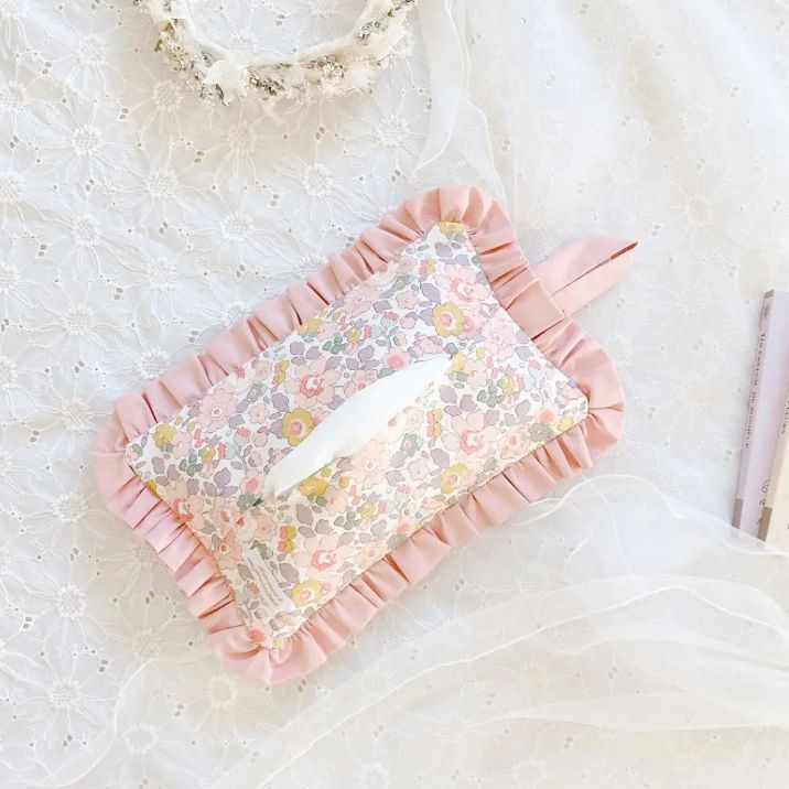 フリルティッシュボックスカバー♡ハンドメイド - casa felice - メルカリ