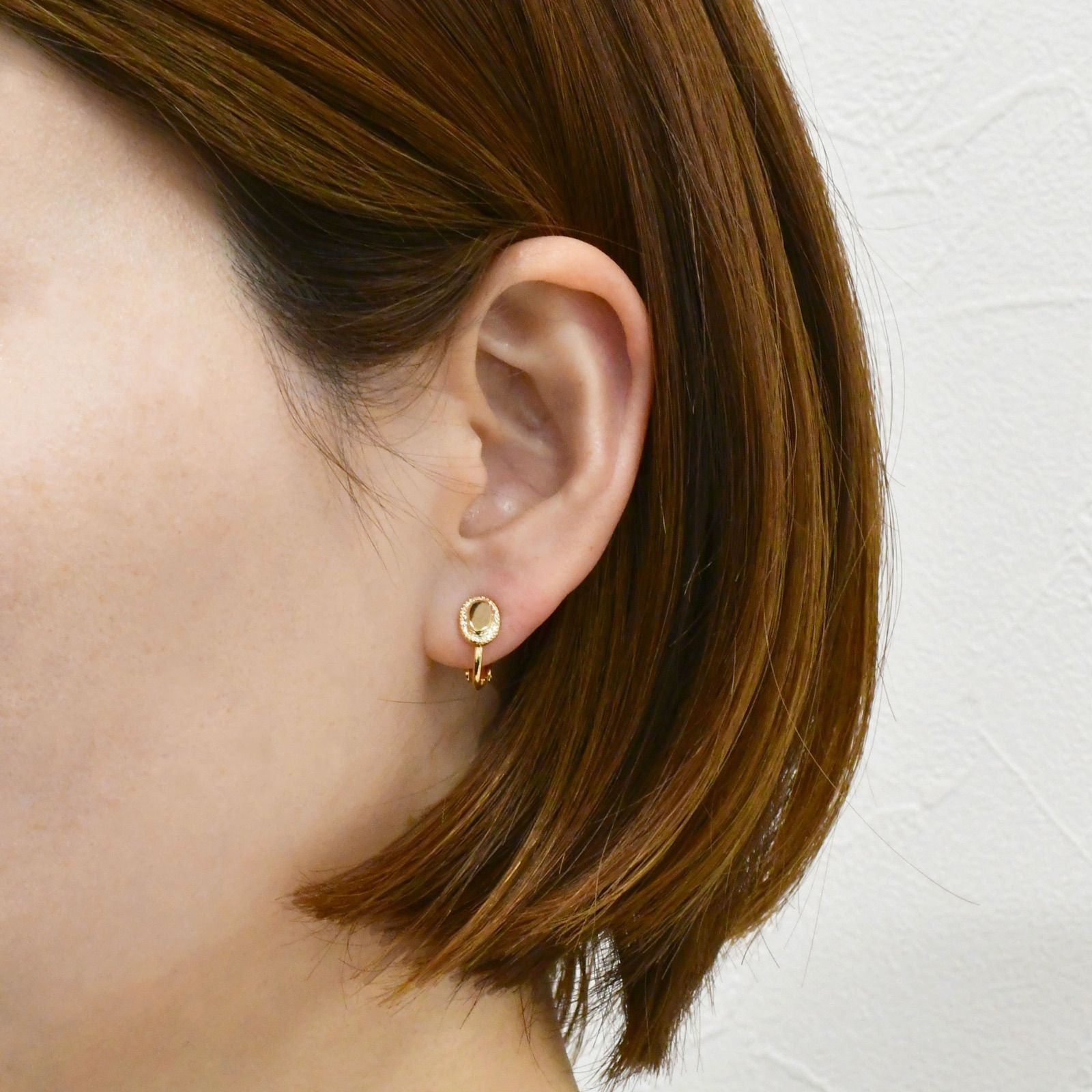 美品】grosse グロッセ Petit Metal Oval イヤリング ゴールド 