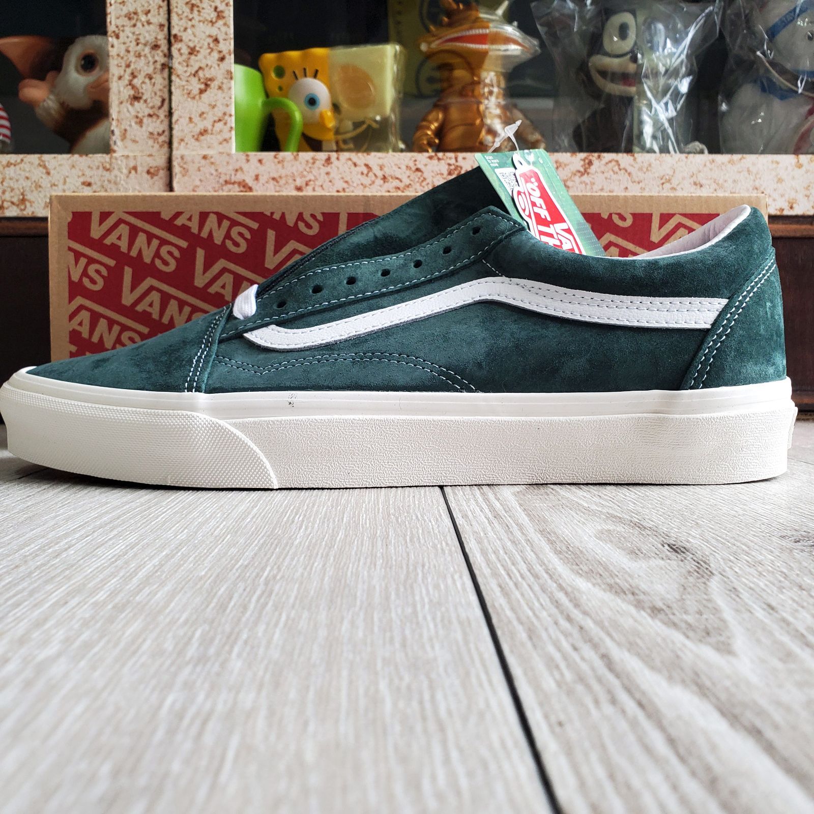 VANSバンズ■新品未使用 2022年 USA企画 廃版 限定 Pig Suede Collection Jungle Green OLD SKOOL オールドスクール US10H JP28.5 緑 本革 オールスエード 定価10450