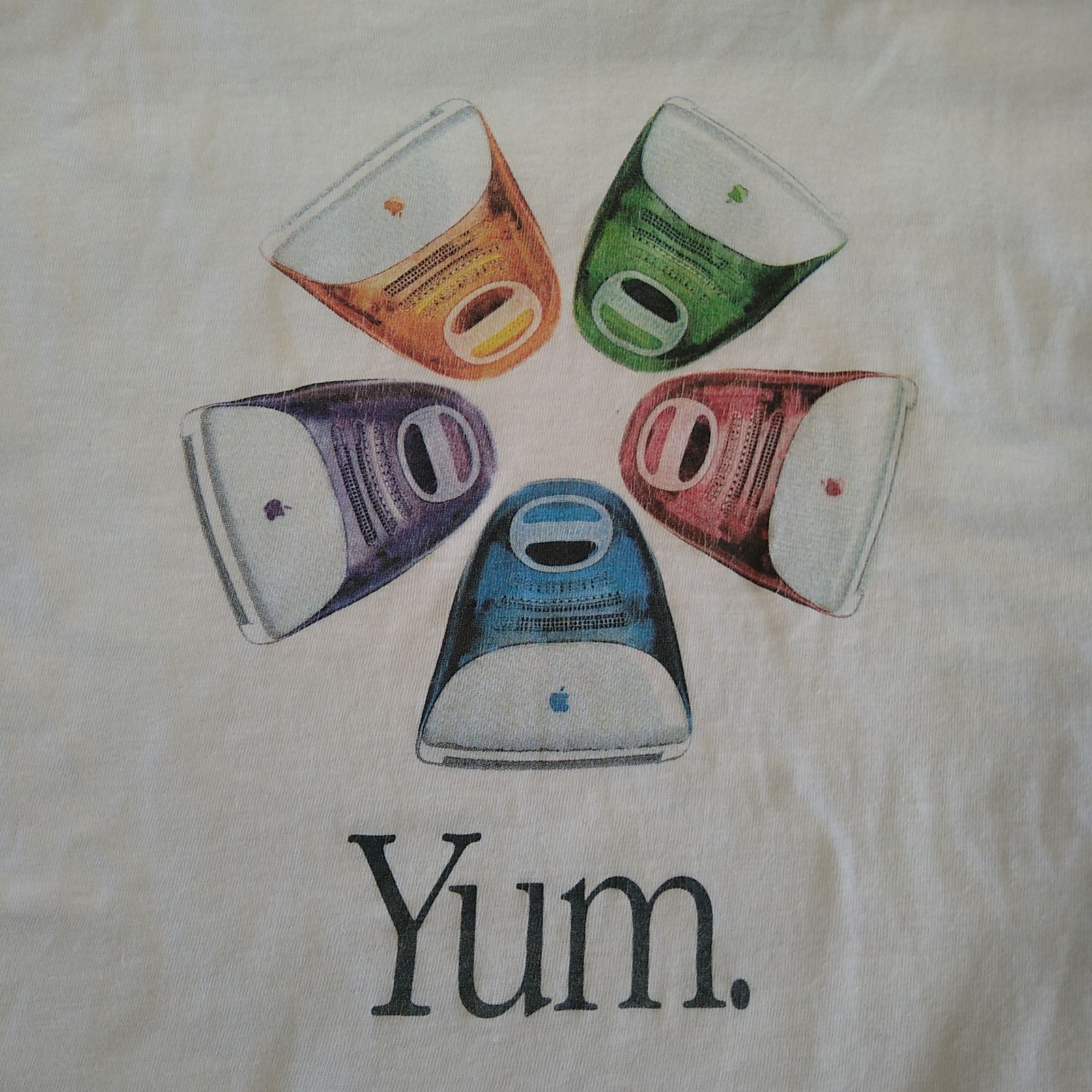 90s 企業物ロゴ Apple iMac G3 Yum アップル ビンテージ Tシャツ