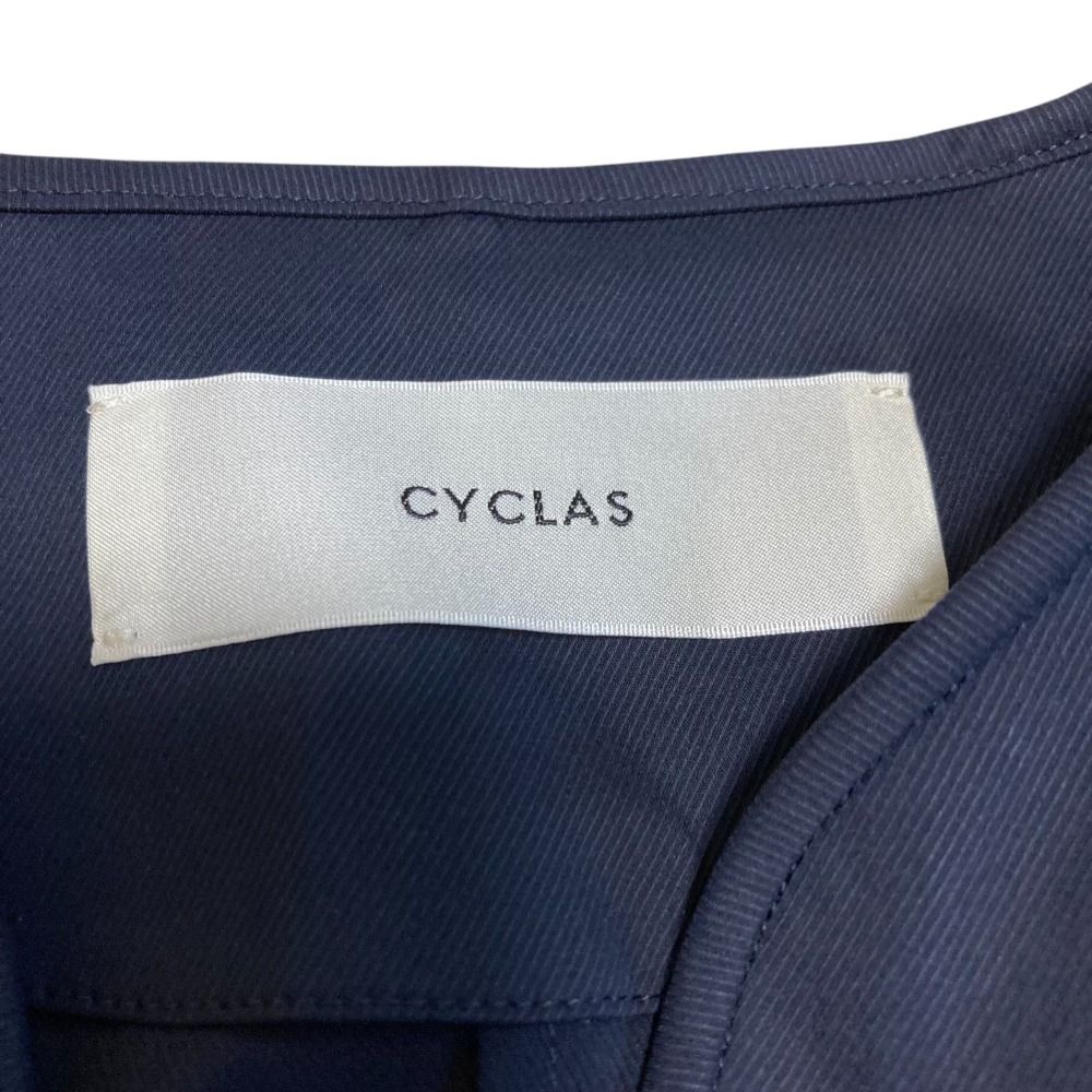 美品 CYCLAS シクラス ラグランスリーブ クルーネック プルオーバー ブラウス 38 ネイビー レディース 古着 中古 美品 CYCLAS シクラス ラグランスリーブ クルーネック プル