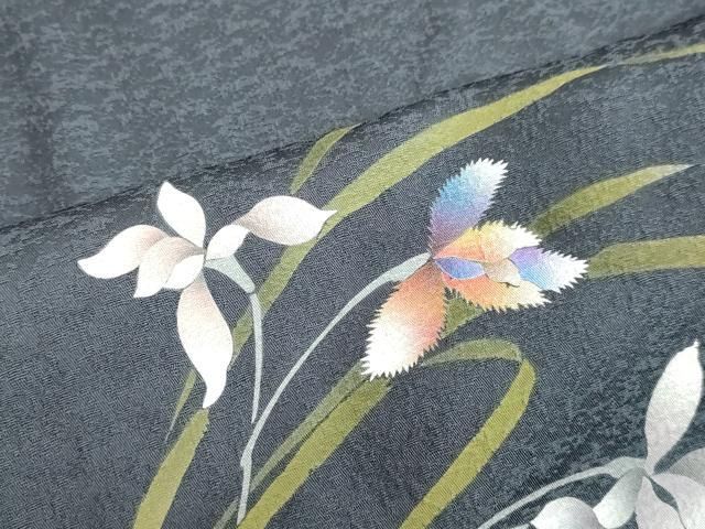 平和屋着物○訪問着 流水草花文 金彩 仮絵羽 正絹 逸品 未使用