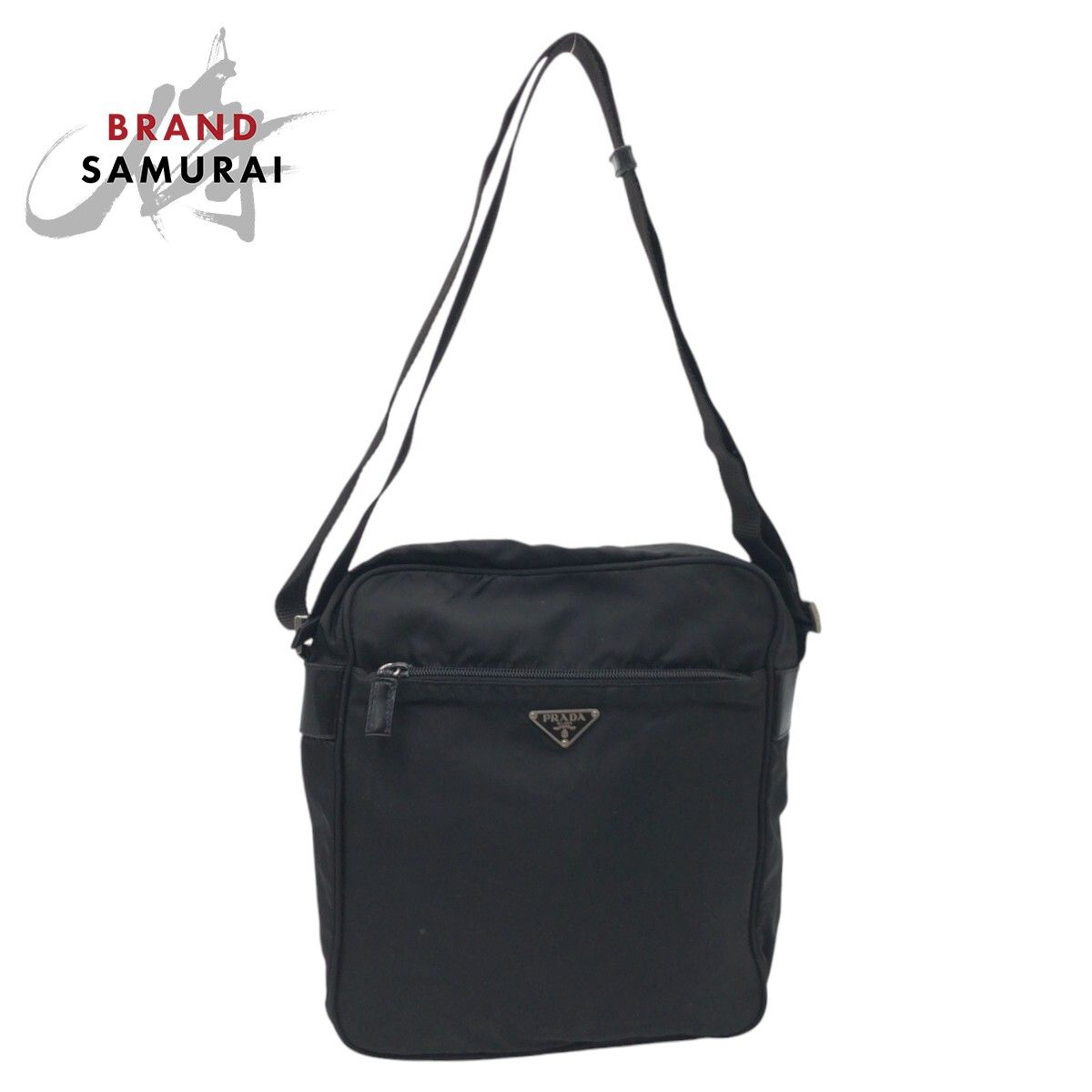 美品 PRADA プラダ テスート 三角ロゴ ブラック 黒 ナイロン