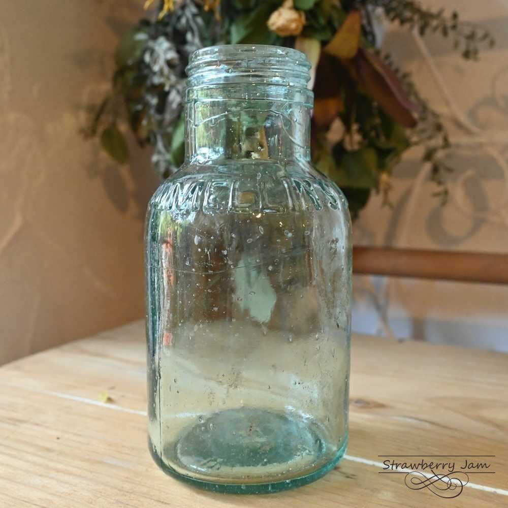 L3705-301 英国アンティーク フラワーベース ガラス 花瓶 花器 お花