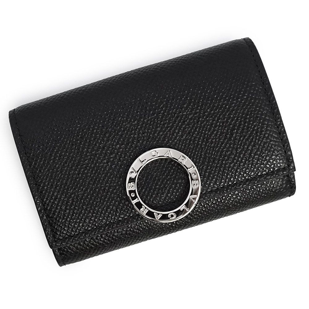 （新品・未使用品）ブルガリ BVLGARI ブルガリ ブルガリ ロゴクリップ ケース 小銭入れ 財布 グレインカーフレザー ブラック シルバー金具 289374 箱付 ブルガリ ブルガリ ロゴクリップ コインケース 小銭入れ 財布 グレイン