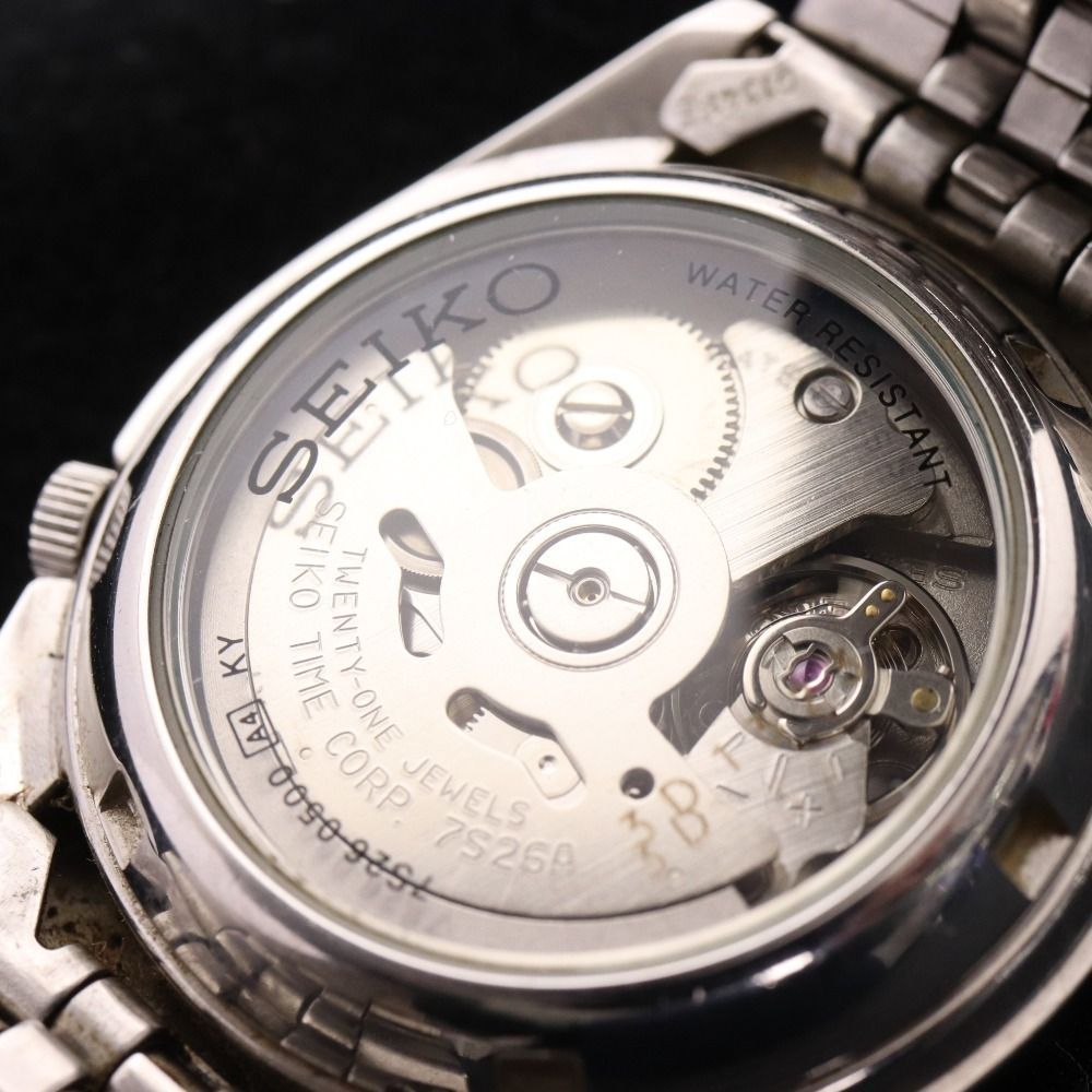 □ セイコー ファイブ 腕時計 7S26-0500 自動巻き 81g メンズ シルバー