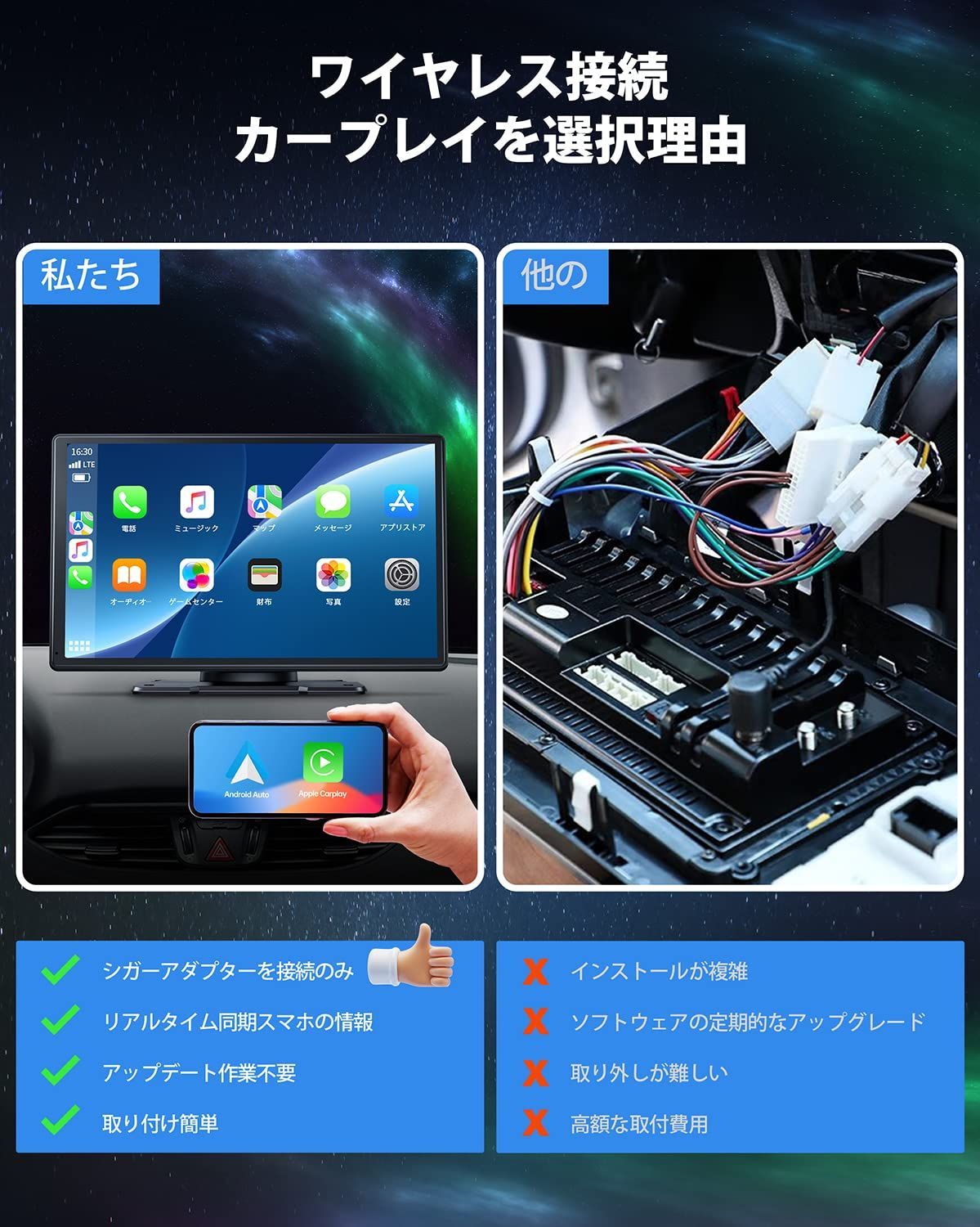 LAMTTOカーオーディオ一体型 9インチタッチスクリーン