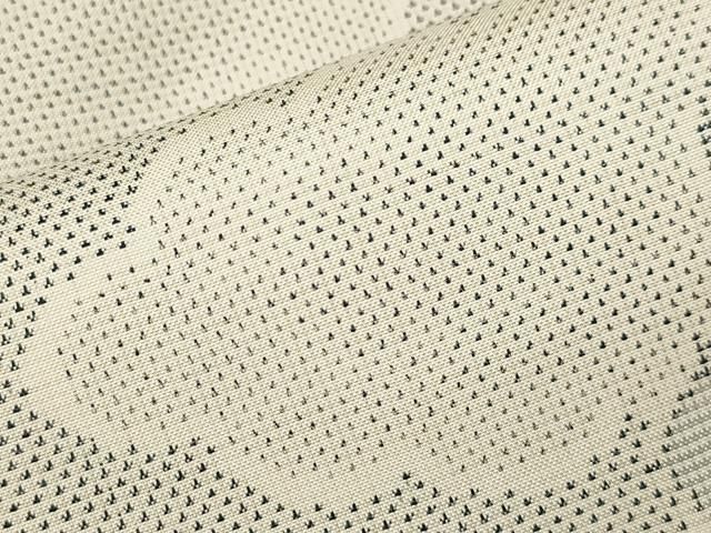 平和屋着物○本場大島紬 白大島 9マルキ 総絣 雲取り草花文 正絹 逸品