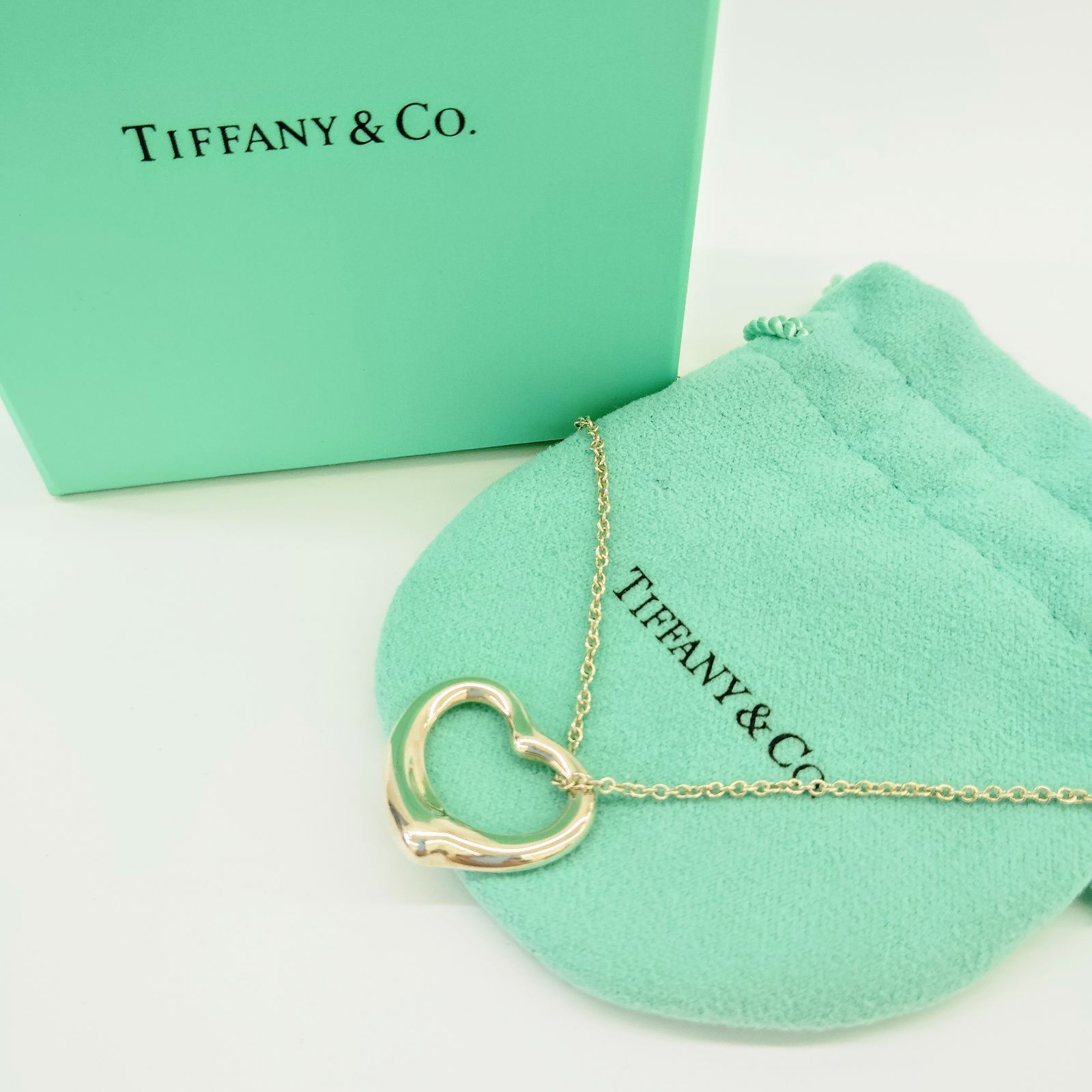 Tiffany&co オープンハートネックレス レディース - メルカリ