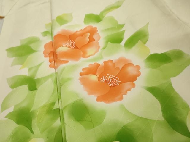 【逸品＊】グリーンの訪問着　作家もの　正絹　超特価☆ 正絹 訪問着 草野一輝 作家ものお着物 未使用 - メルカリ