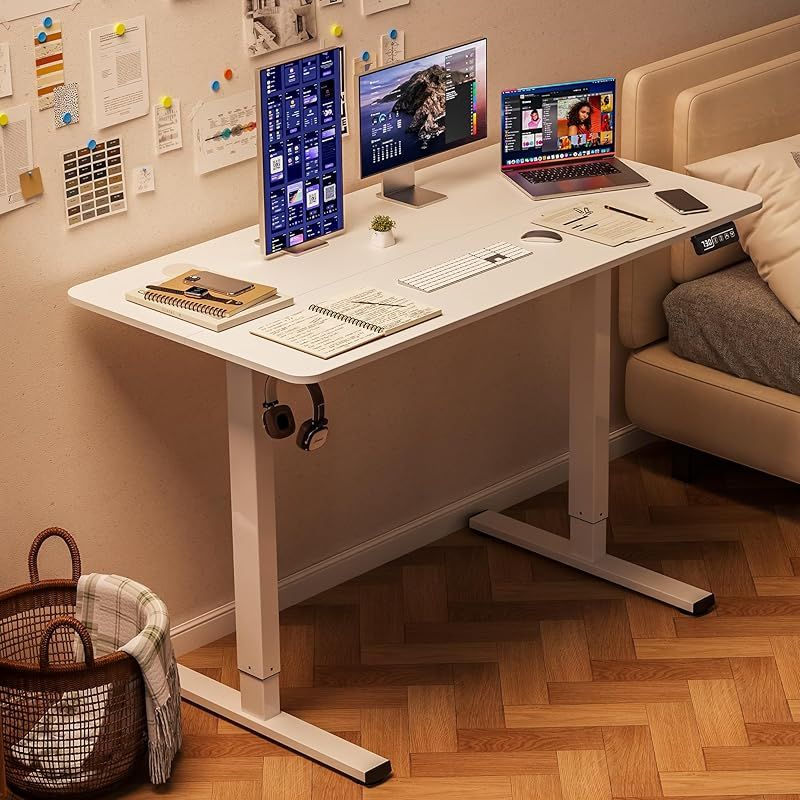 Alebert 昇降デスク 昇降式デスク 電動 幅120*奥行60cm スタンディング