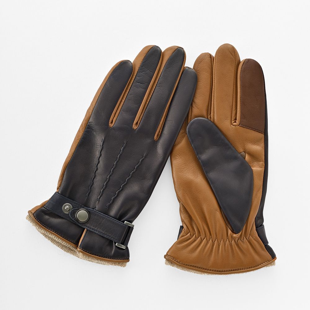 PRADA プラダ ブラウン 本革 レザーメンズ手袋 裏地カシミヤ100% PRADA プラダ ブラウン 本革 レザーメンズ手袋 裏地カシミヤ100% PRADA