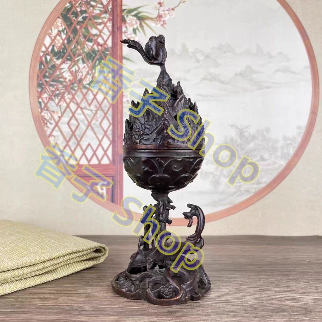 香薫炉 仏前供養炉茶道香炉 銅製置物 茶道具 美術品 装飾品 工芸