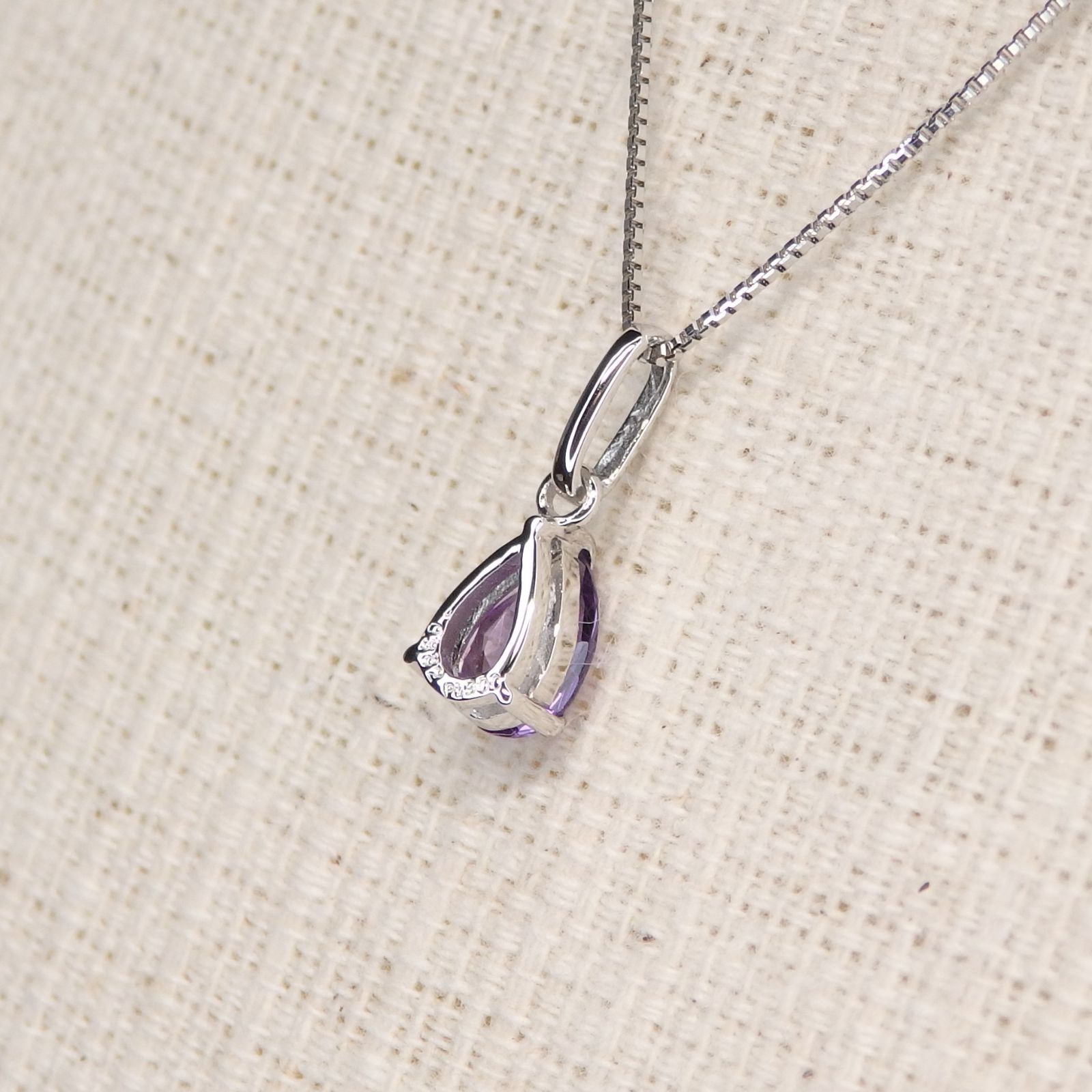 アメジスト ペンダントトップ 0.382ct Z5299 プラチナPt ソーティング