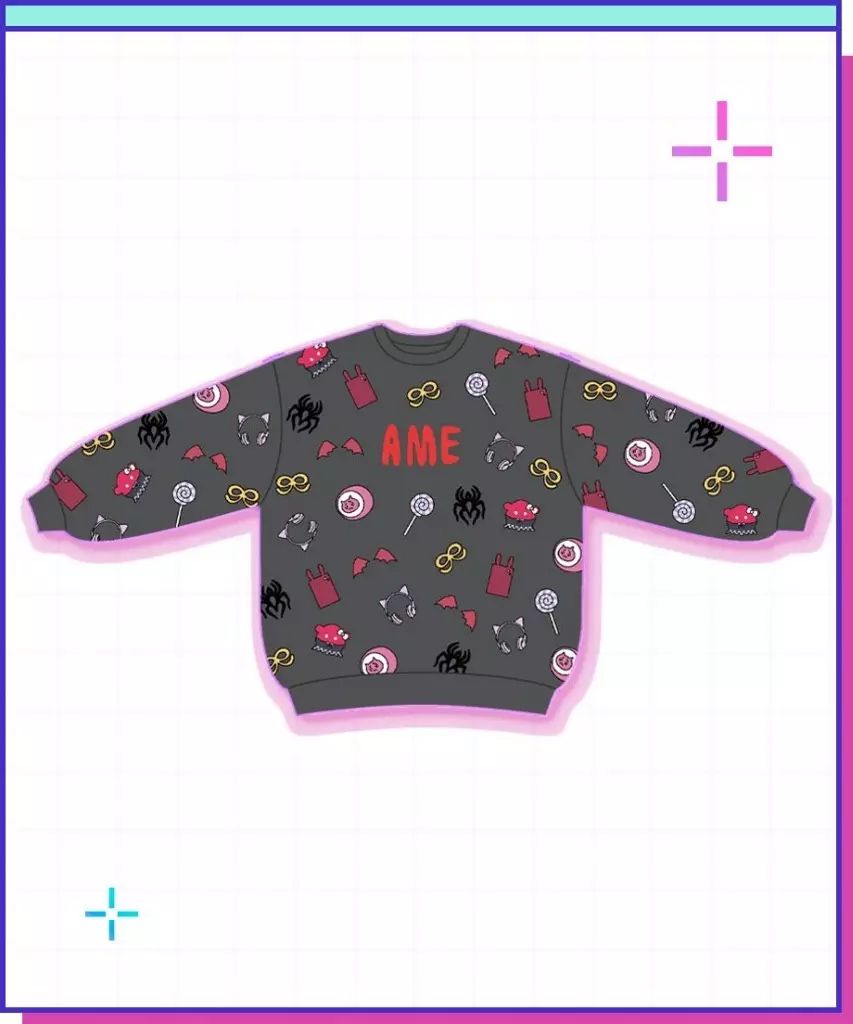 アウターウェア 総柄 AMEスウェット ブラック フリーサイズ NEEDY GIRL OVERDOSE