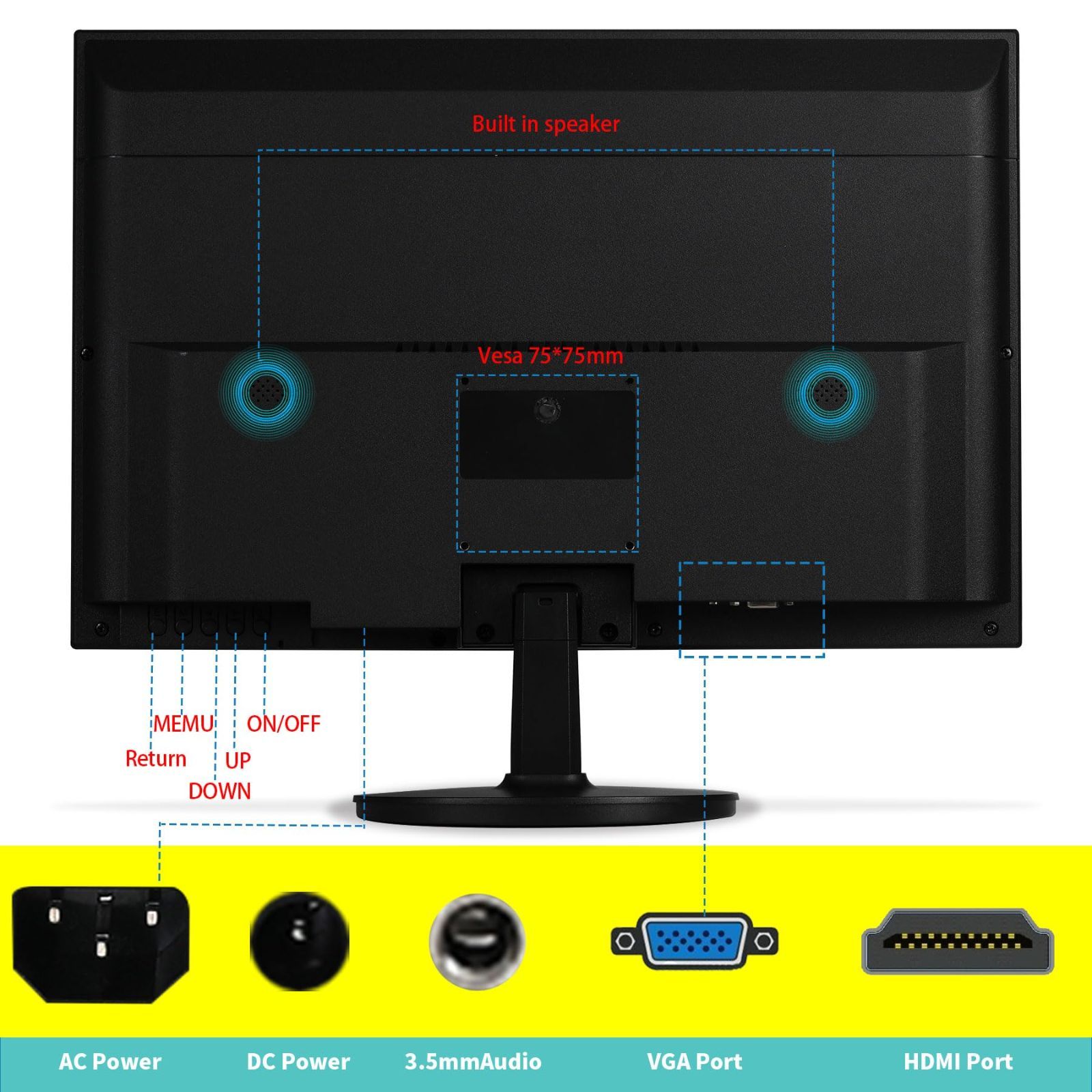2560*1680 内蔵スピーカー 500nits モニター 新品 PC モニター 19インチ スピーカー内蔵 Insykktrkig LED