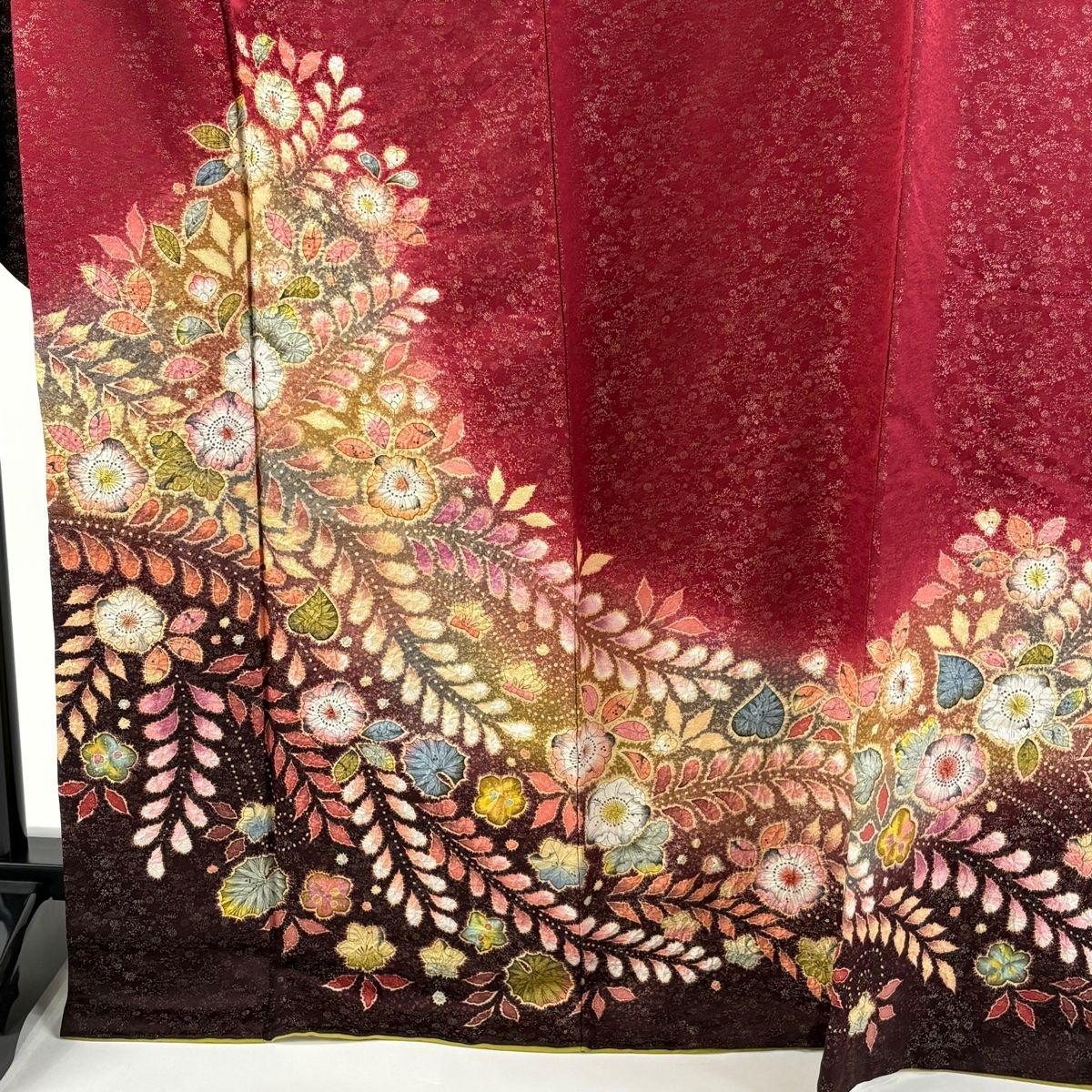振袖 身丈171.5cm 裄丈69cm L 袷 翠山工房 落款 辻が花 金通し