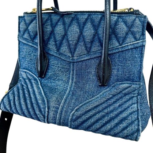 ♪MIUMIU ミュウミュウ バイカーデニム 2WAY ハンドバッグ - メルカリ