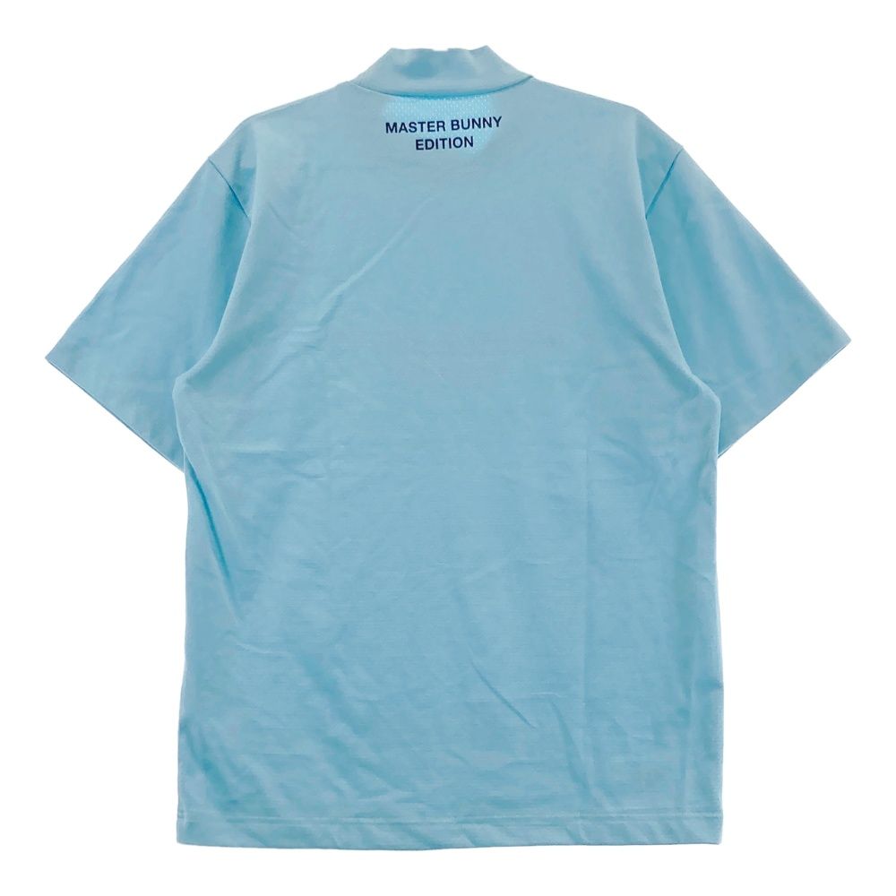 サイズ 5 MASTER BUNNY EDITION マスターバニーエディション モデル メッシュ ハイネック 半袖Tシャツ ブルー系 240101527982 ゴルフウェア メンズ ストスト