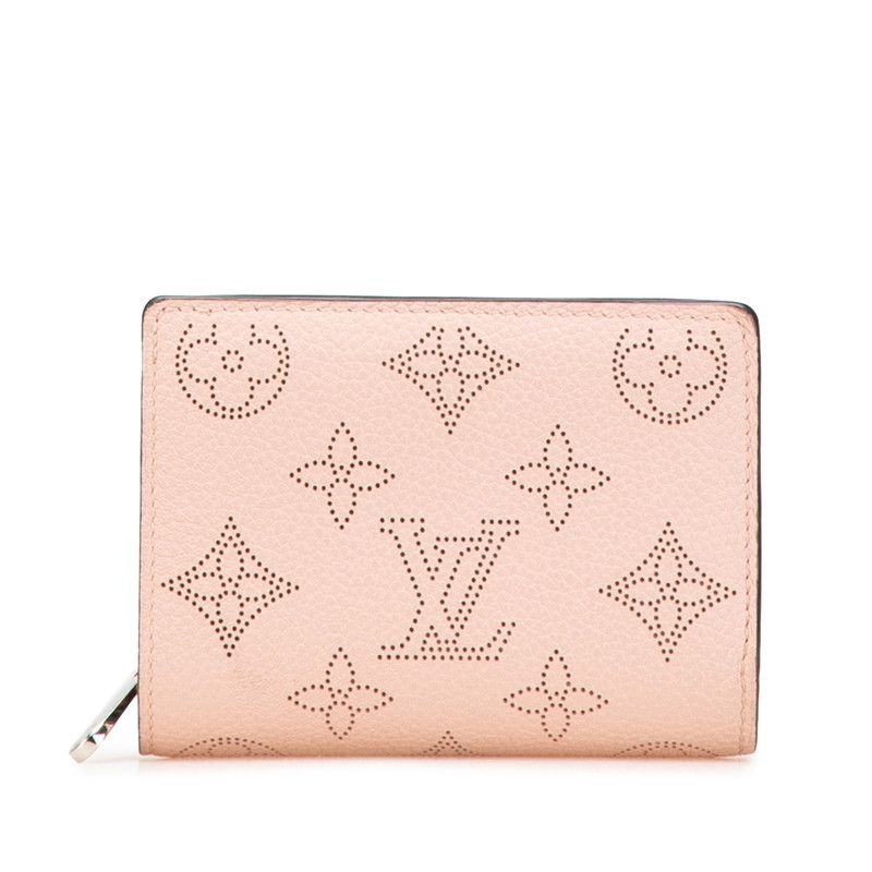 ルイ ヴィトン モノグラム マヒナ ポルトフォイユ ク M80629 マグノリア ピンク レザー レディース LOUIS VUITTON 1-0207032