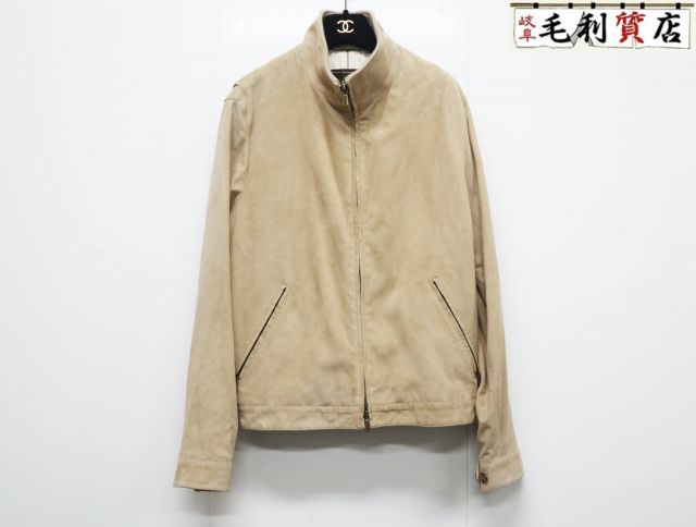 Loro Piana ロロピアーナ ゴートスキン 山羊革 ジャケット サイズM ベージュ メンズ 美品 【中古】アウター イタリア製