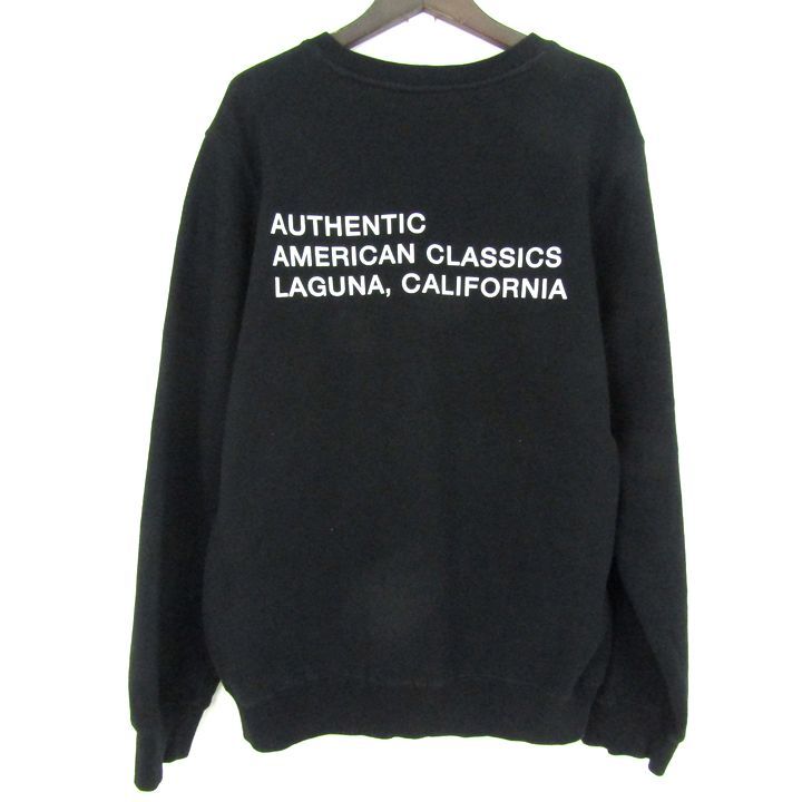 ステューシー スウェット トレーナー 長袖 ロゴ バックプリント トップス メンズ Mサイズ ブラック STUSSY WWW_NOITHATQUANGTHANH_NET