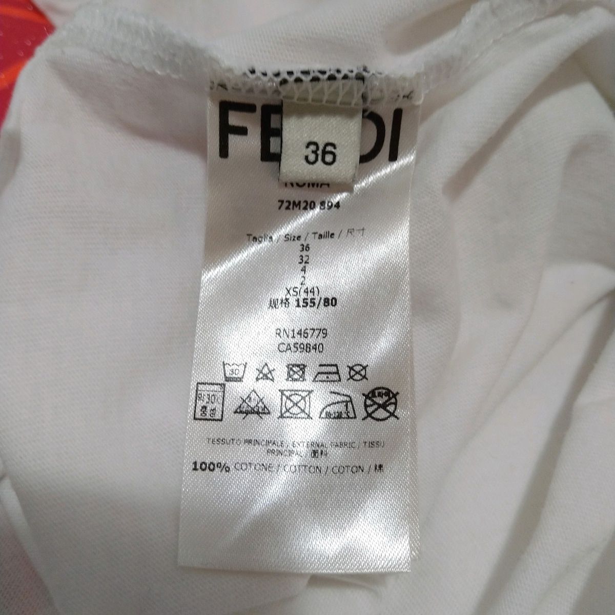 FENDI(フェンディ) 半袖Tシャツ サイズ36 S レディース美品 - 白