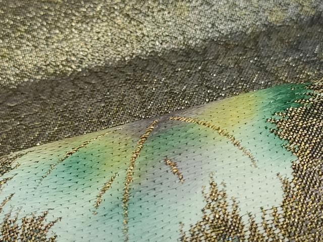 平和屋着物○六通柄袋帯 葡萄蔦の葉文 金銀糸 引箔 やまと誂製 正絹