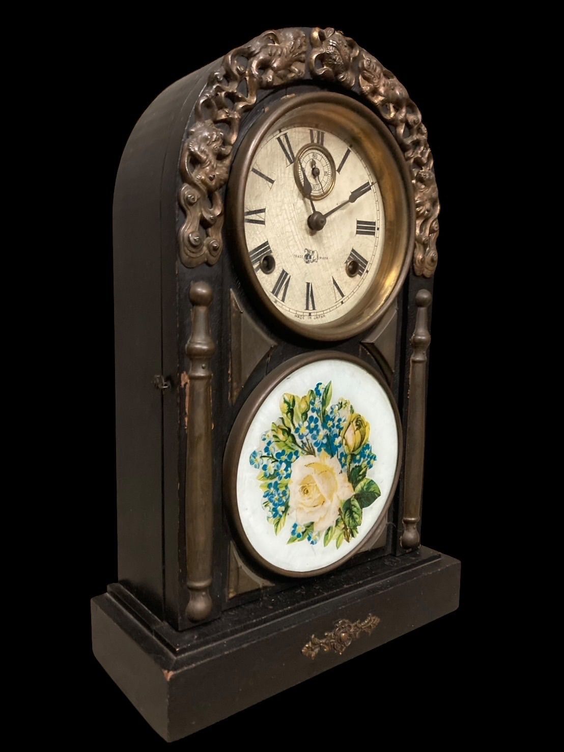 精工舎 硝子宮型 置時計 [B26960] 高さ20cm 縦6.5cm 横12.5cm 手巻き