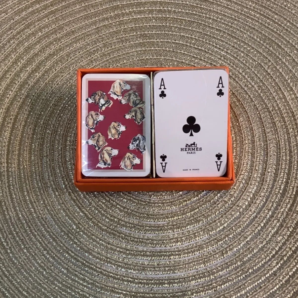 エルメス トランプ HERMES HERMES トランプセット 青赤 HERMES