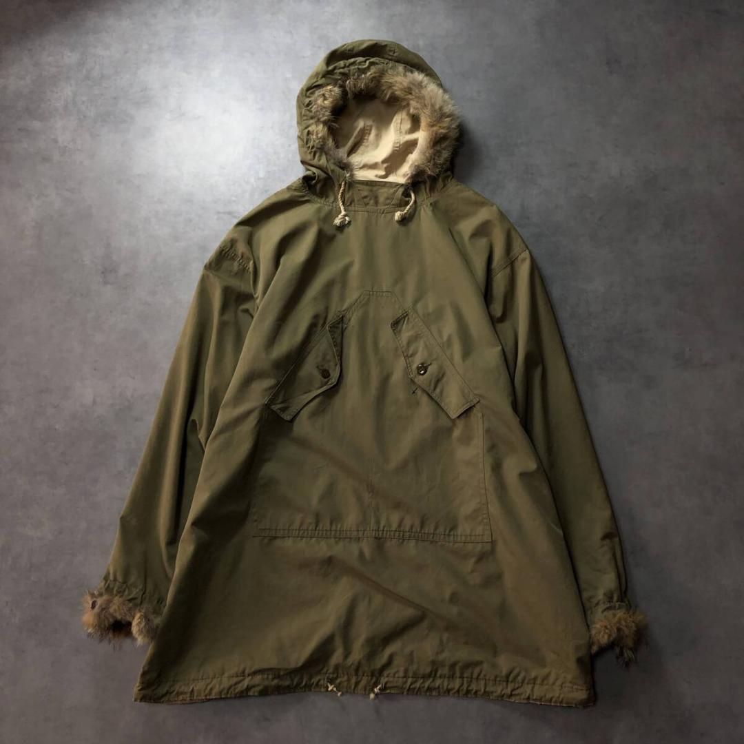 GQ1880 U.S.ARMY 40 s M42 山岳部隊 スノーパーカー オリーブ系 米軍実物 リバーシブル プルオーバーパーカー アノラック