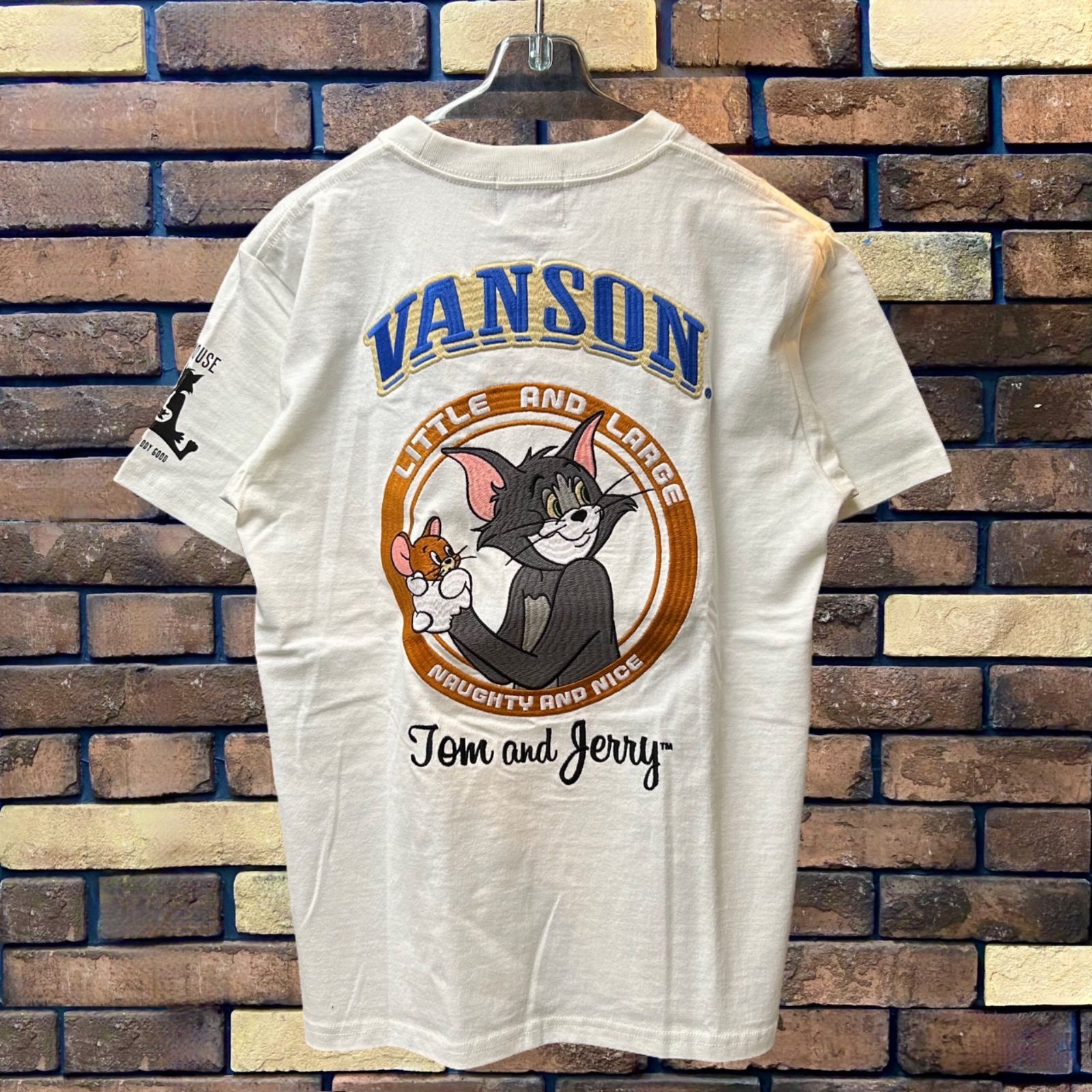 TOM&JERRYコラボ 天竺半袖TEE サークル】VANSON バンソン コラボ トム&ジェリー トムジェリ 半袖Tシャツ バイク バイカー  ツーリング ユニセックス short sleeve 刺繍 TJV-2430 White ホワイト 送料無料 - メルカリ