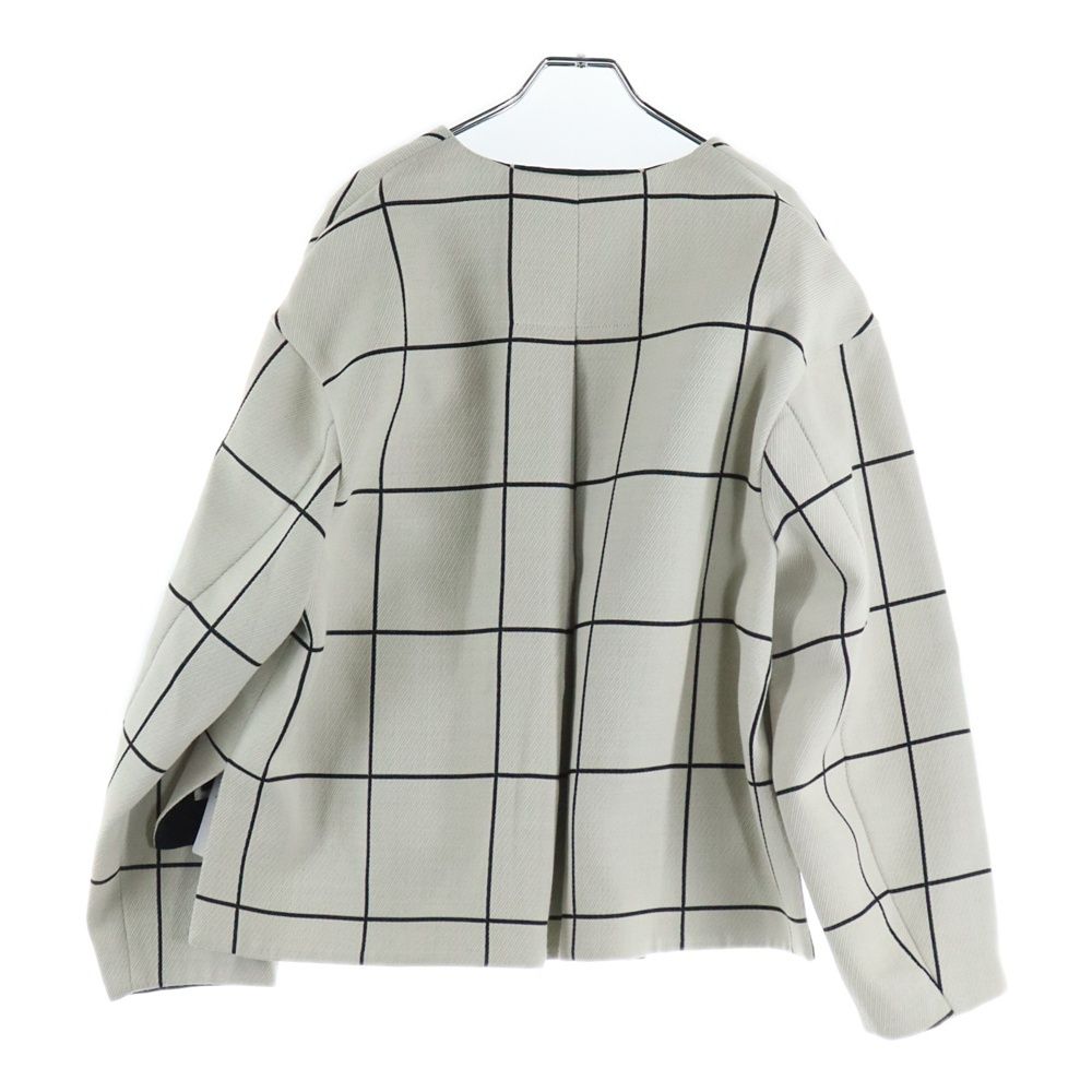 ADORE アドーア 21 AW モールウィンドウペン ノー ジャケット ホワイト ブラック レディース 531-1250903