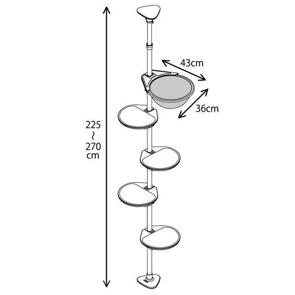 絶対にあなたの一番選択！ Nekoリビング キャティーポールハンモック ペット用品