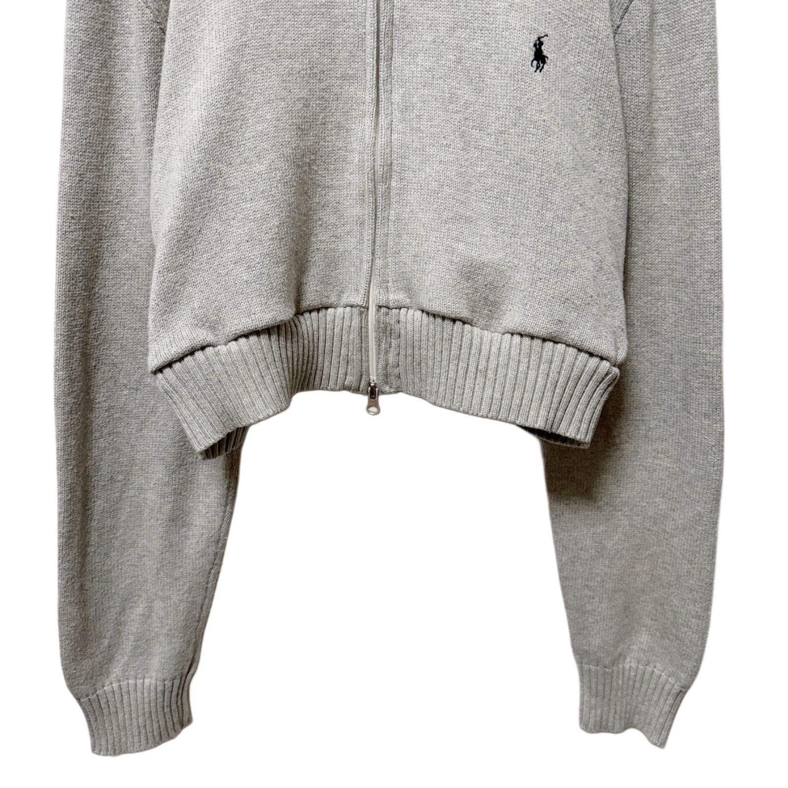 90s Polo by Ralph Lauren クロップド ジップアップニット L相当 