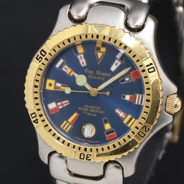 QZ Guy Giano 150M GH-141 ネイビー文字盤 デイト レディース
