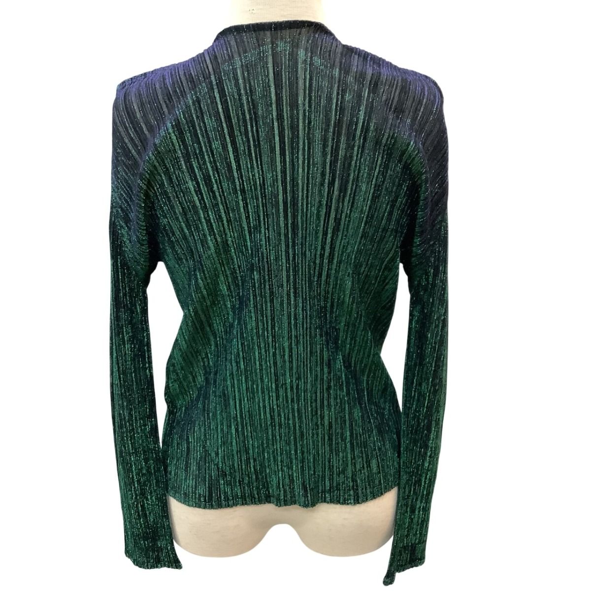 ISSEY MIYAKE イッセイミヤケ PLEATS PLEASE カーディガン ラメグラデーション PP 83-J 0712 パープル