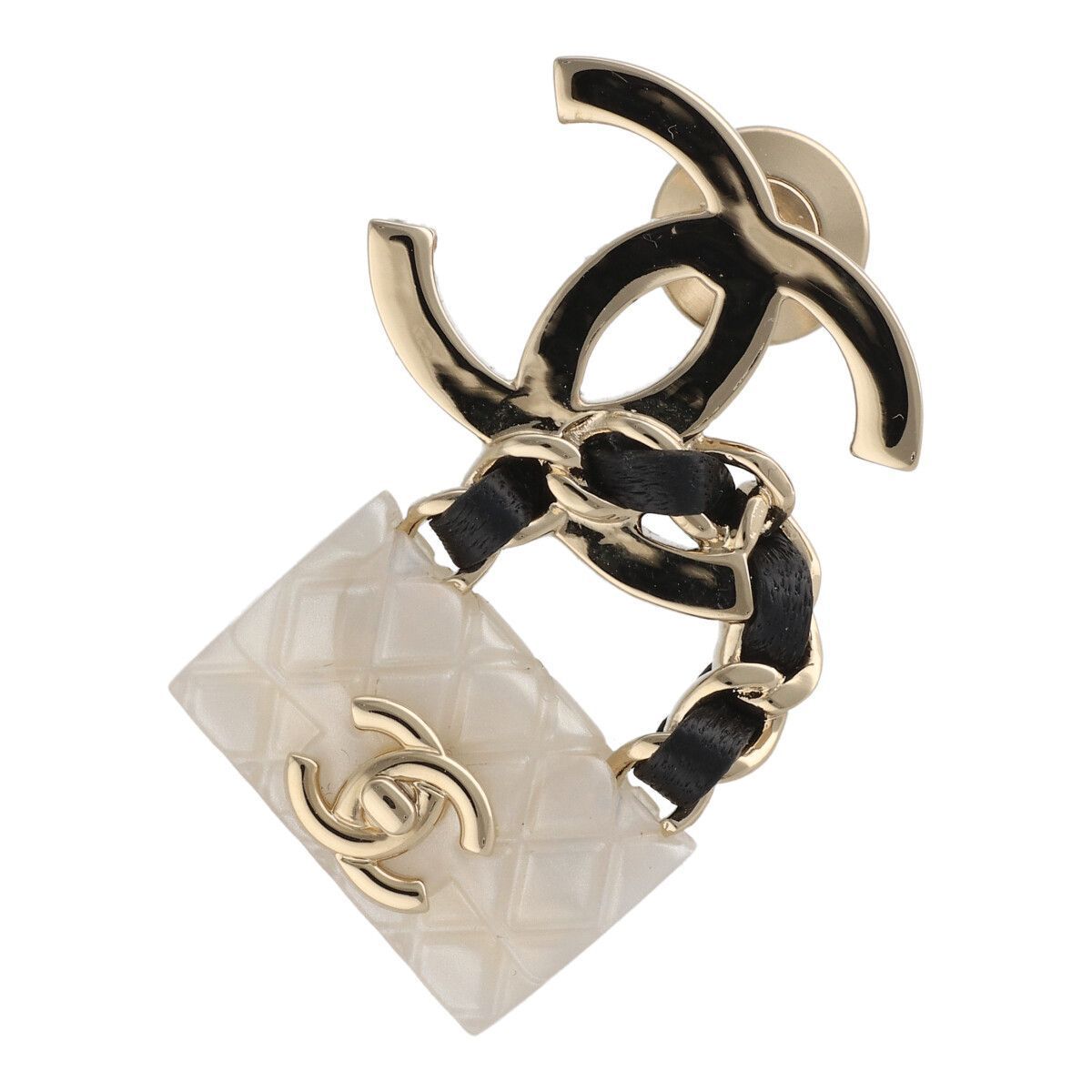 中古】 CHANEL シャネル マトラッセ バッグチャーム ピン