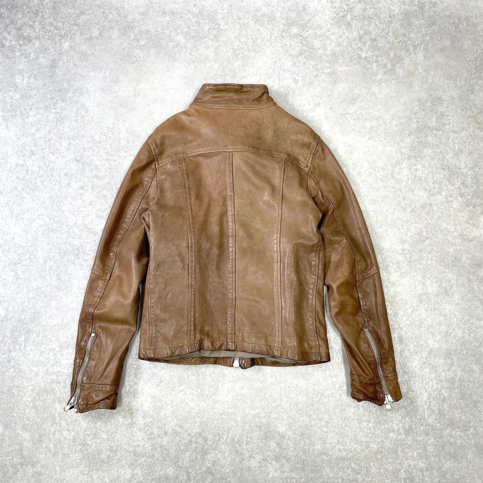 ナノユニバース☆超美ライン&高級☆オール山羊革レザー ライダース