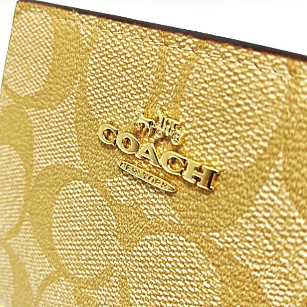 COACH 二つ折り財布 コンパクト ライトカーキ ピンク C330939▽ - 財布