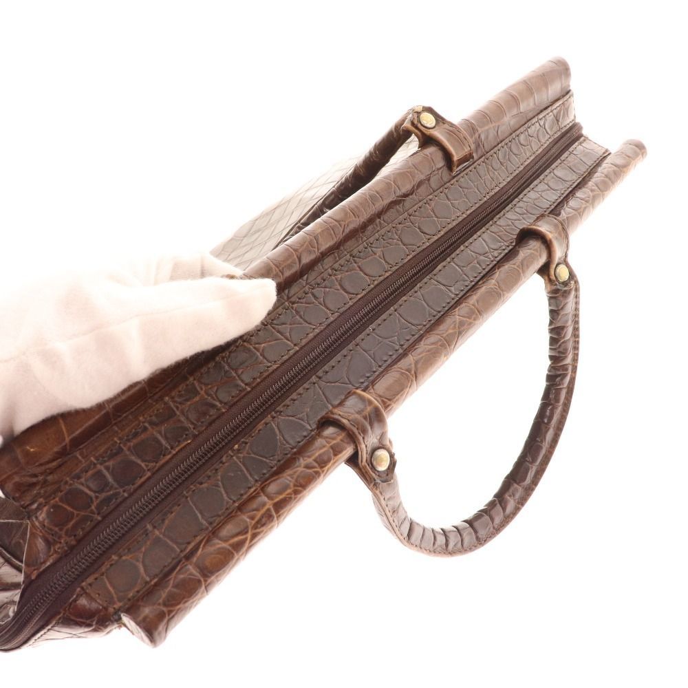 美品】LOEWE エンリケロエベナッペ クロコ型押し ダレスバッグ