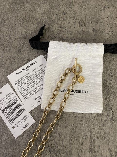 ﾌﾗﾝｽ製 PHILIPPE AUDIBERT ﾌｨﾘｯﾌﾟｵｰﾃﾞｨﾍﾞｰﾙ ﾈｯｸﾚｽ ﾍﾟﾝﾀﾞﾝﾄ ﾁｪｰﾝ ﾊﾝﾄﾞﾒｲﾄﾞ ｺﾞｰﾙﾄﾞ 33899207