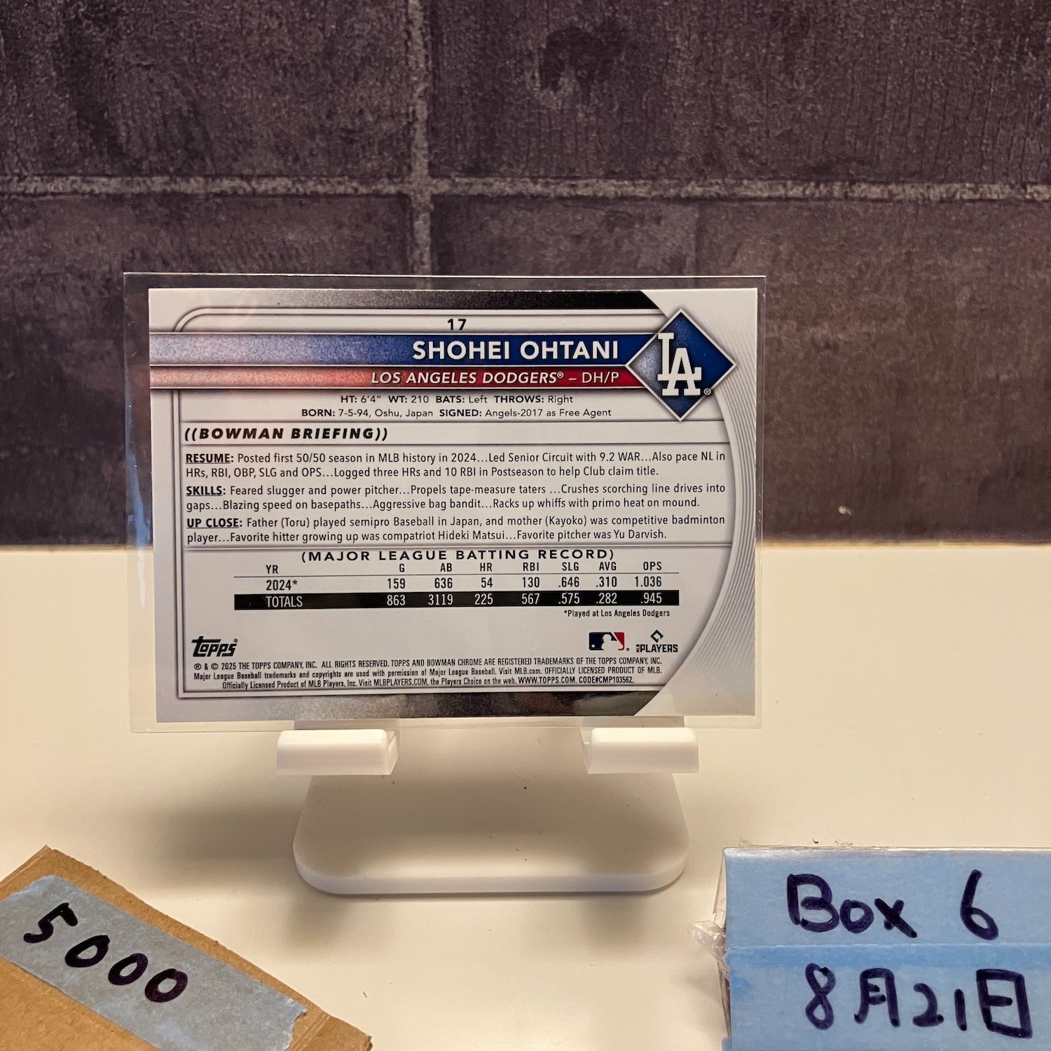 2025 Topps Bowman Chrome 大谷翔平 ロサンゼルスドジャース カード 