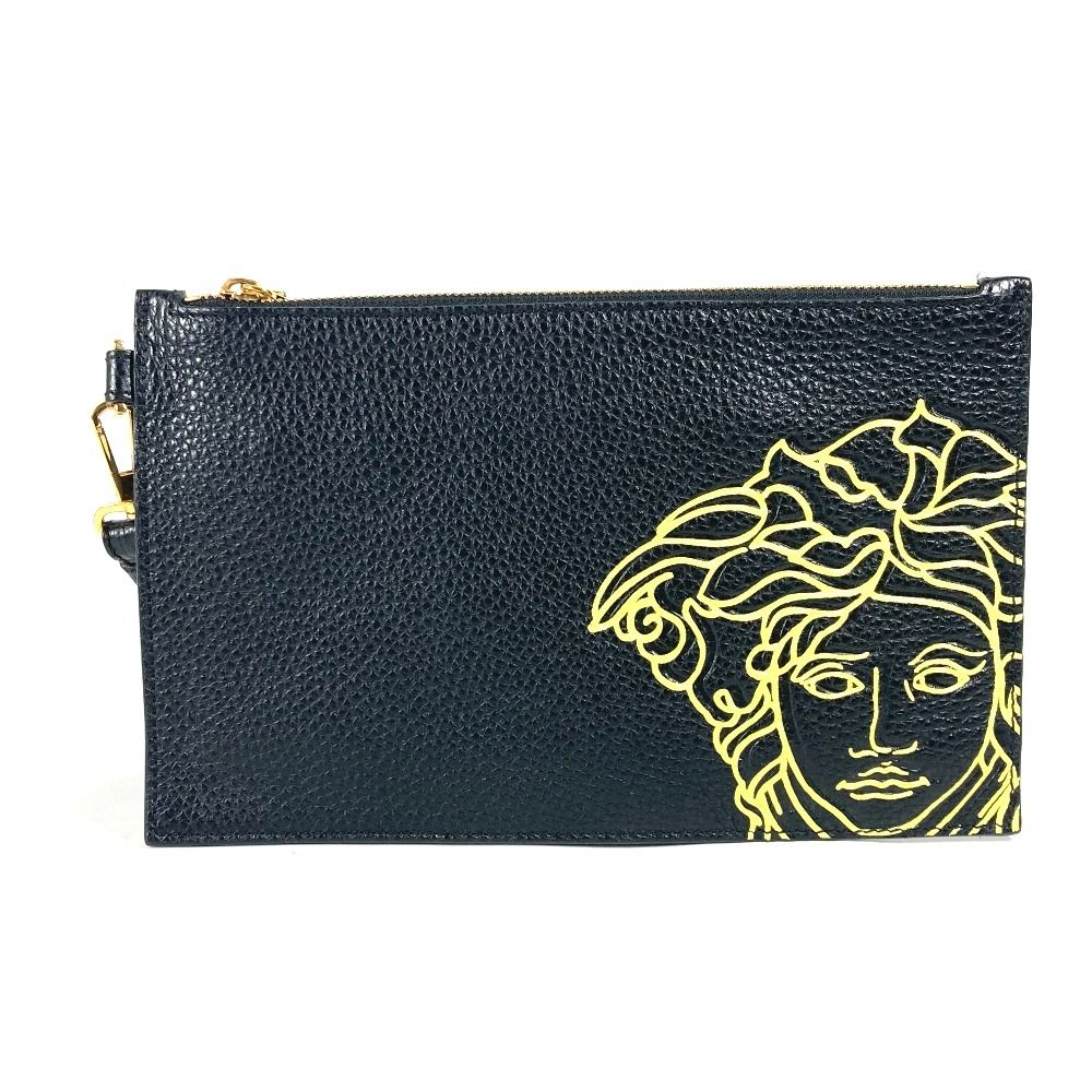 VERSACE ヴェルサーチ クラッチバッグ ロゴ メデューサ レザー