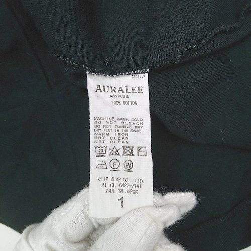 ◇ AURALEE IENA イエナ 長袖 カットソー サイズ1 ブラック レディース E  【1408220007950】