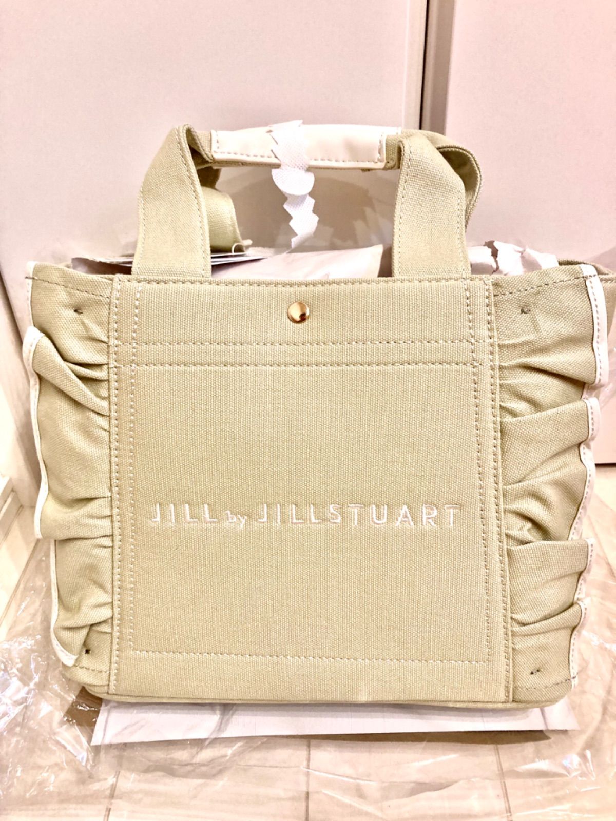 新品未使用】JILL by JILLSTUART フリルキャンバストート 小 モス2